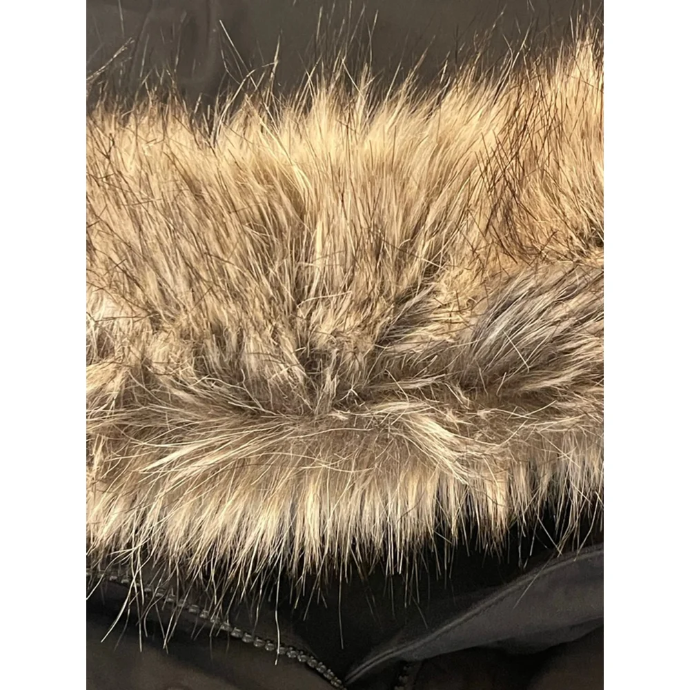 The North Face Arctic Bomber Jacket Womens XL Black Faux Fur Hood NWOT - Picture 7 of 12